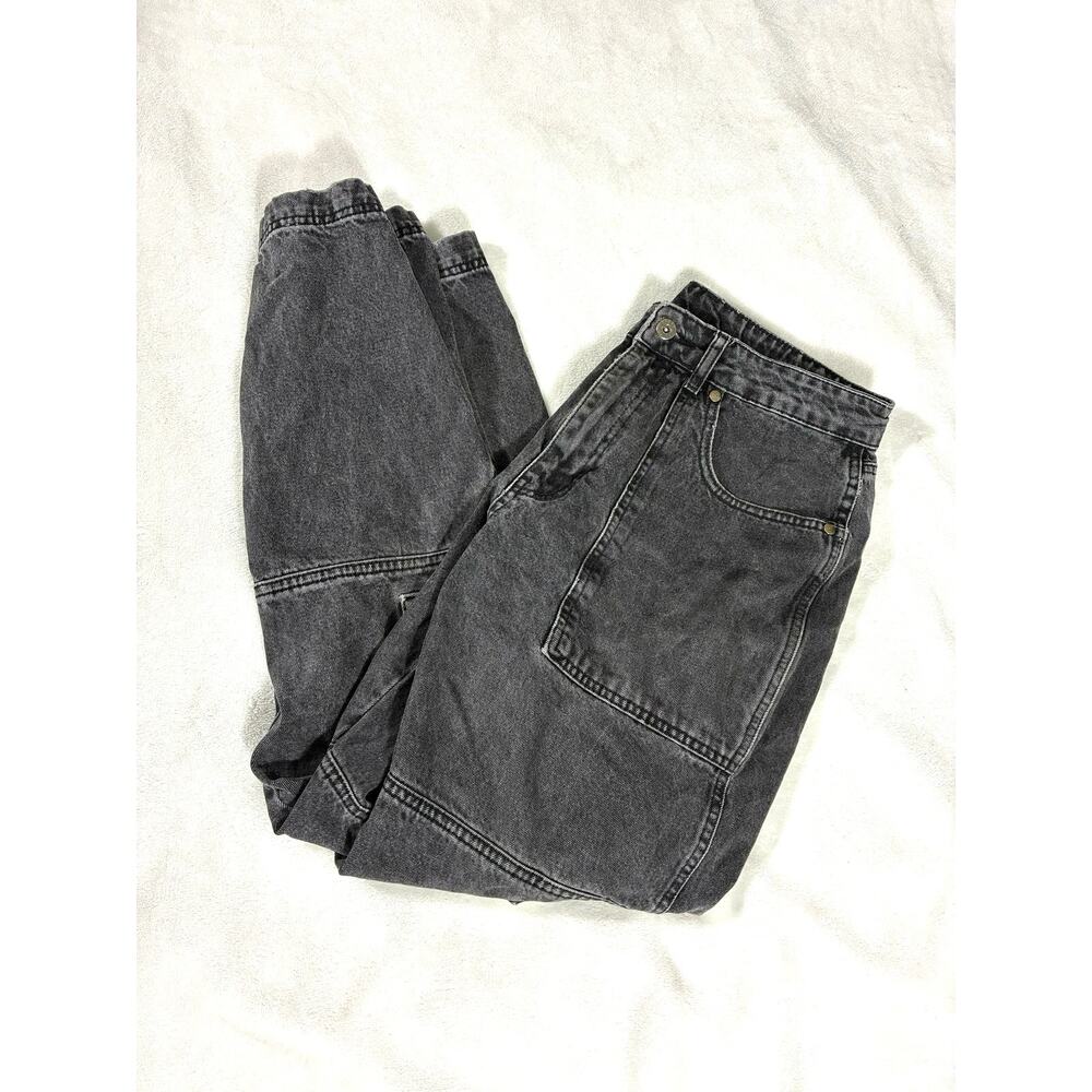 Ragged Jeans Black Patchwork Carpenter Pants 32